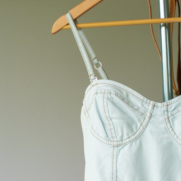 NWOT Soft, denim dress Size 4 - Picture 1 of 14